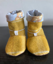 Load image into Gallery viewer, Kids Upcycled Wool Tie Back Boots size 8