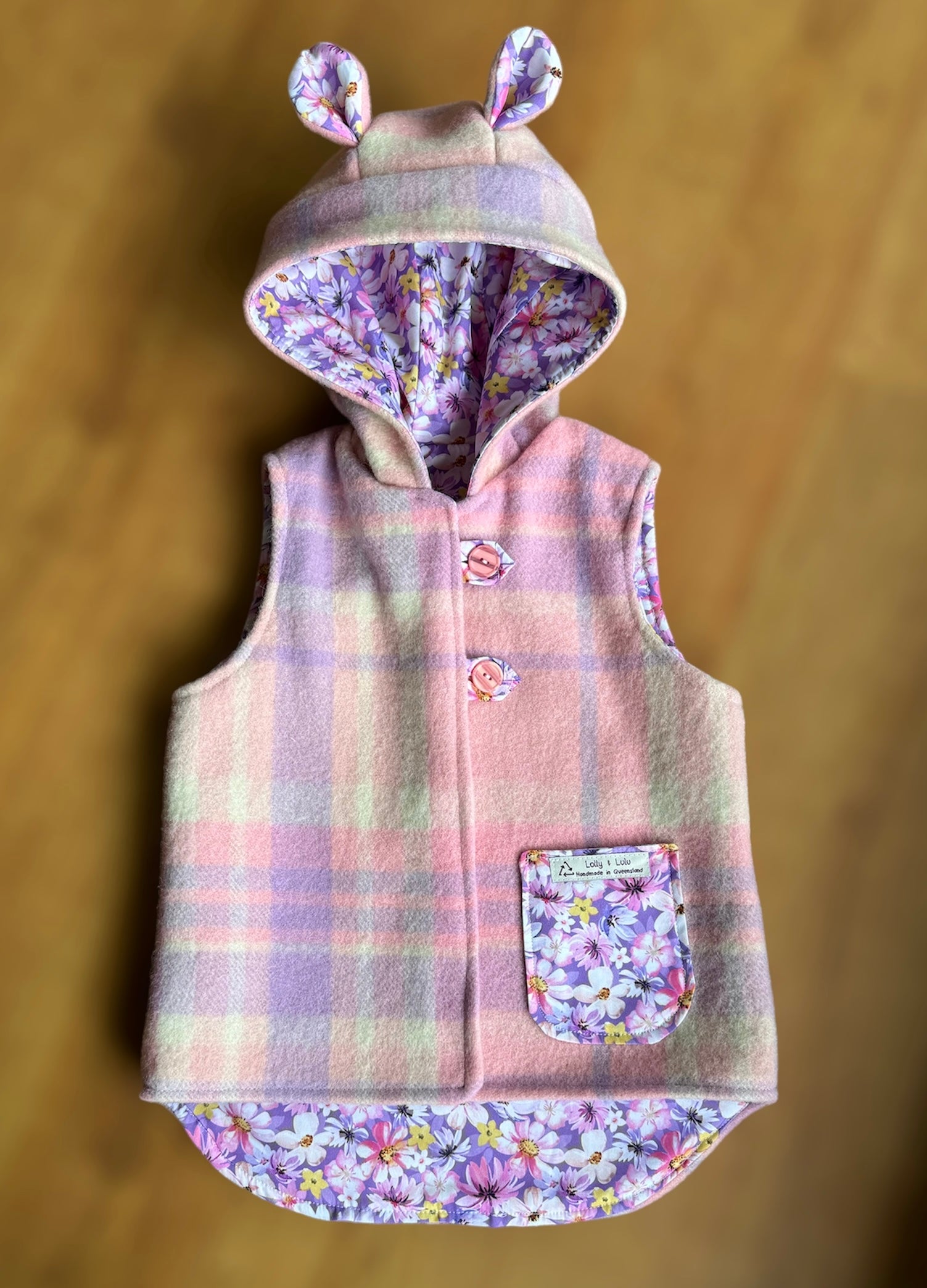 High quality Size 3 Kids Vintage Woollen Blanket Vest