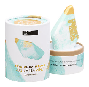 Crystal Bath Bomb Aquamarine Lemongrass