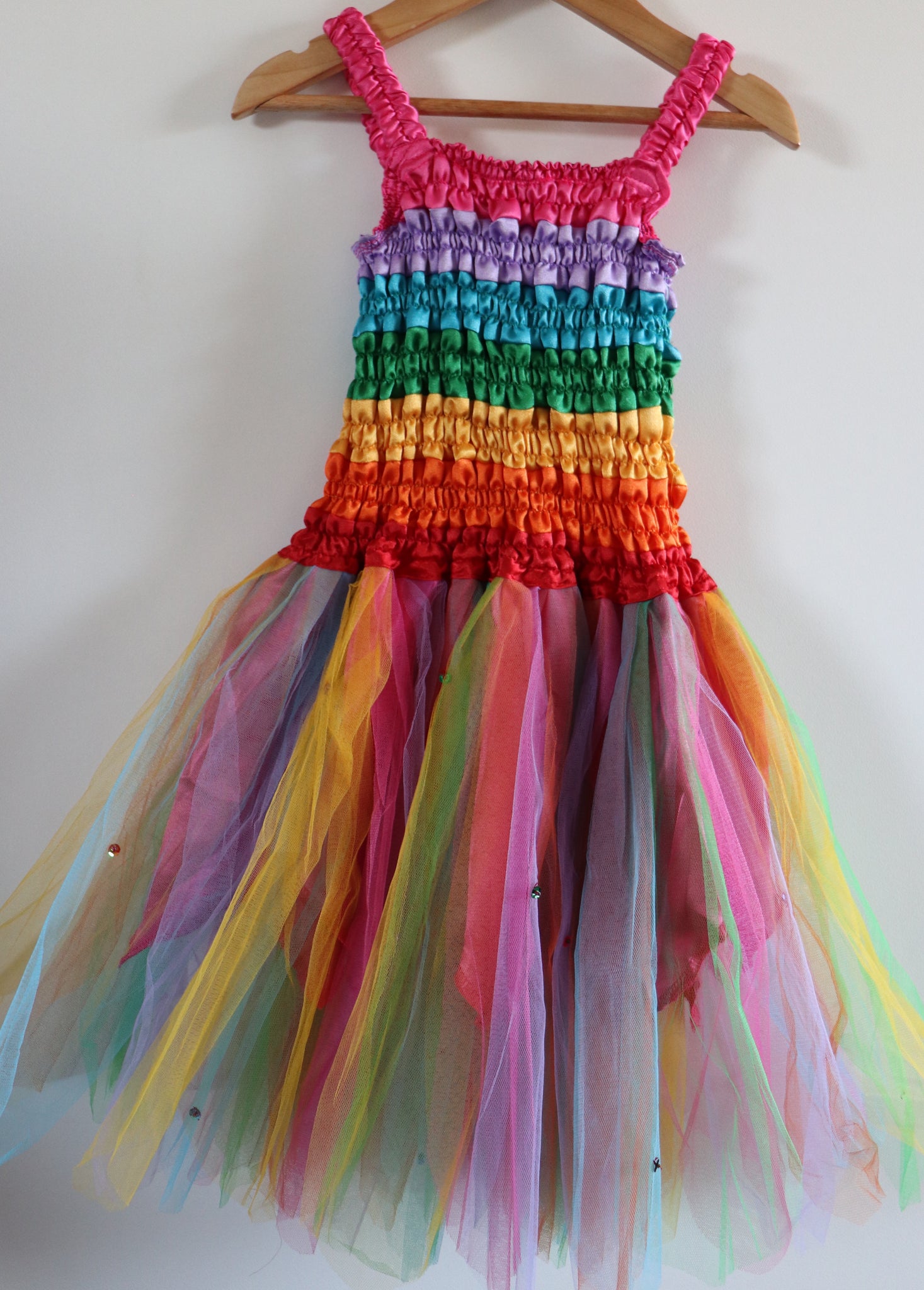 Rainbow sales colours dress