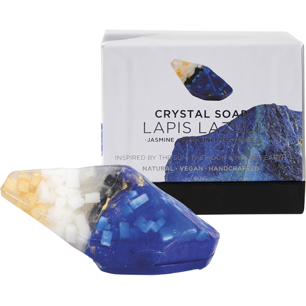 Lapis Lazuli Crystal Soap - Orange, Bergamot + Ginger